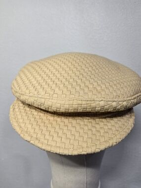 Lack Of Color Woven Tan Baker Boy Cap
